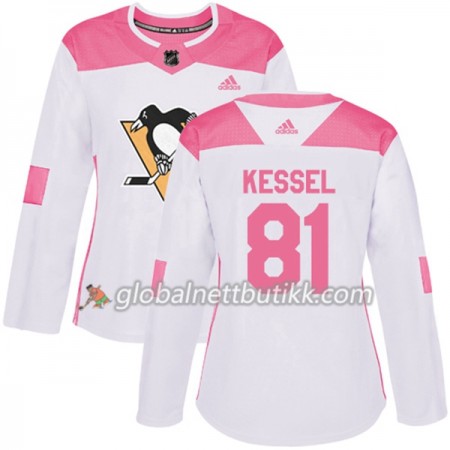 Pittsburgh Penguins Hockeydrakt Phil Kessel 81 2017-2018 Hvit Rosa Fashion Adidas Authentic - Dame